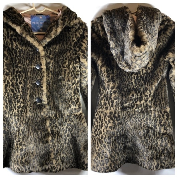 Free People Leopard Faux Fur Coat - Picture 9 of 16